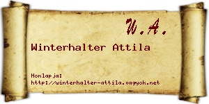 Winterhalter Attila névjegykártya