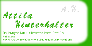 attila winterhalter business card